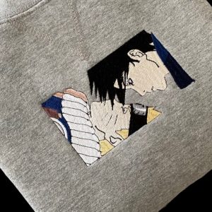 90s Vintage Anime Aesthetic Embroidered Sweatshirt Hoodie Gift for Manga Fan