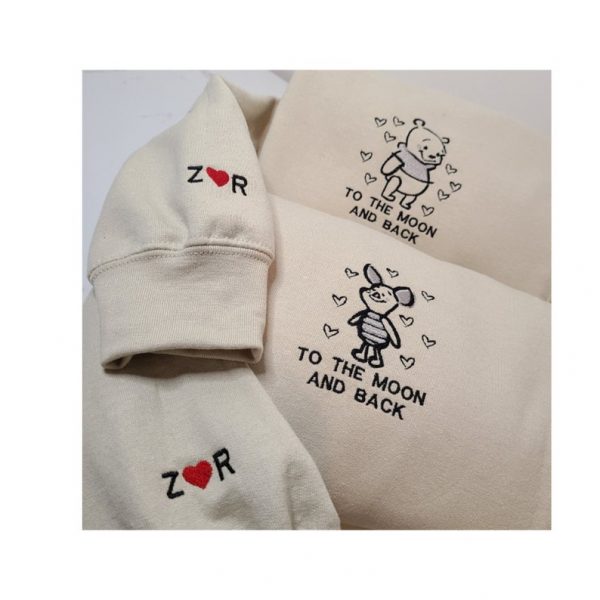 Pooh x Piglet Custom Embroidered Sweatshirt