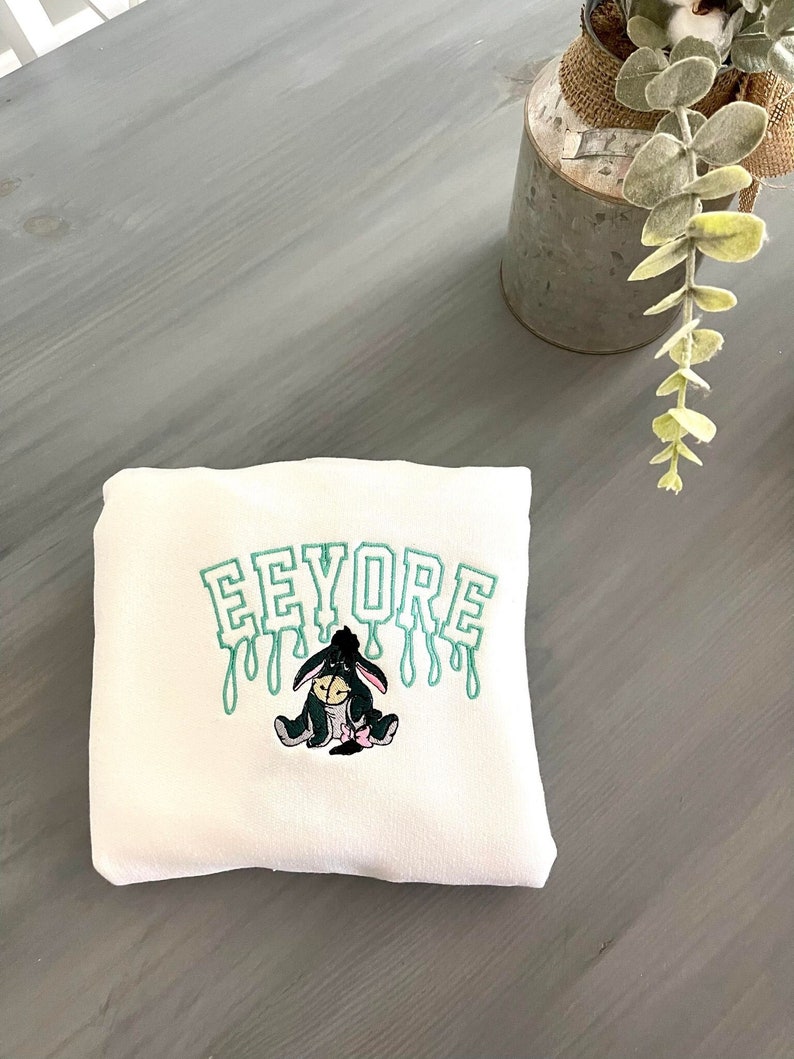 Melting Eeyore Embroidered Sweatshirt