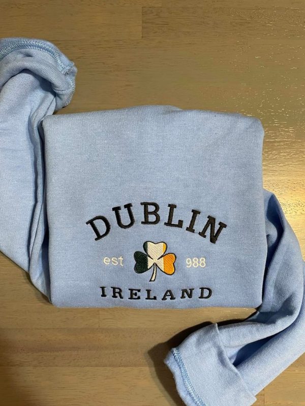 Dublin Ireland Embroidered Sweatshirt