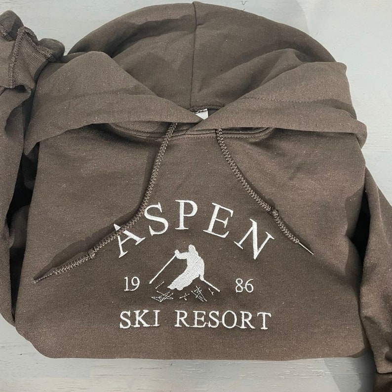 Aspen Ski Resort Embroidered Hoodie