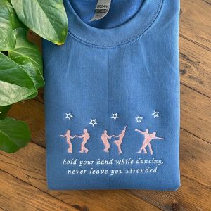 Hold Your Hand While Dancing Champagne Taylor Swift Embroidered Sweatshirt